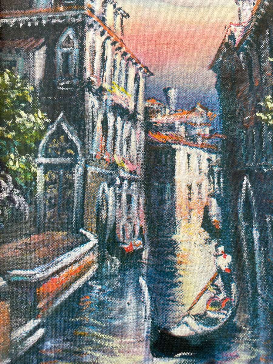 ORIGINAL - VENICE OIL PAINTING ON CANVAS - SIGNED