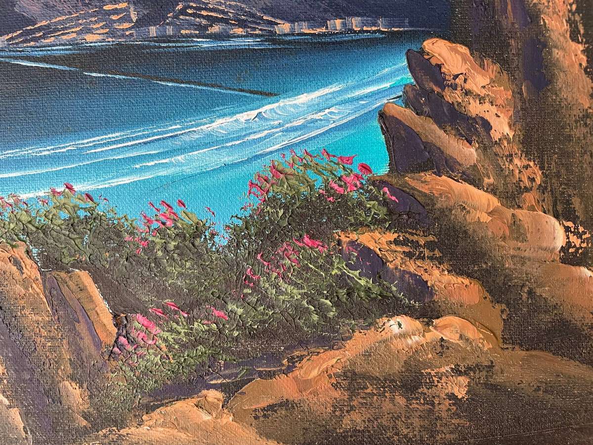 ORIGINAL - EDELWEISS DIEDERICKS -  OIL ON BOARD SIGNED AND DATED -  HOUT BAY