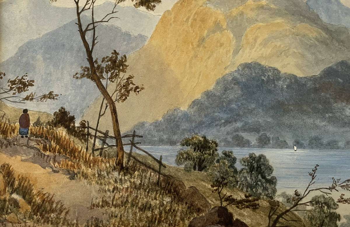 ORIGINAL STUNNING COLLECTABLE WATER COLOR - "SAIL BOATS" DATED 1876 SIGNED E. OGILVIE