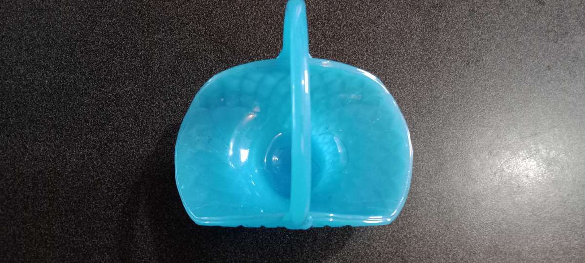 Exquisite Blue Fenton Glass Basket