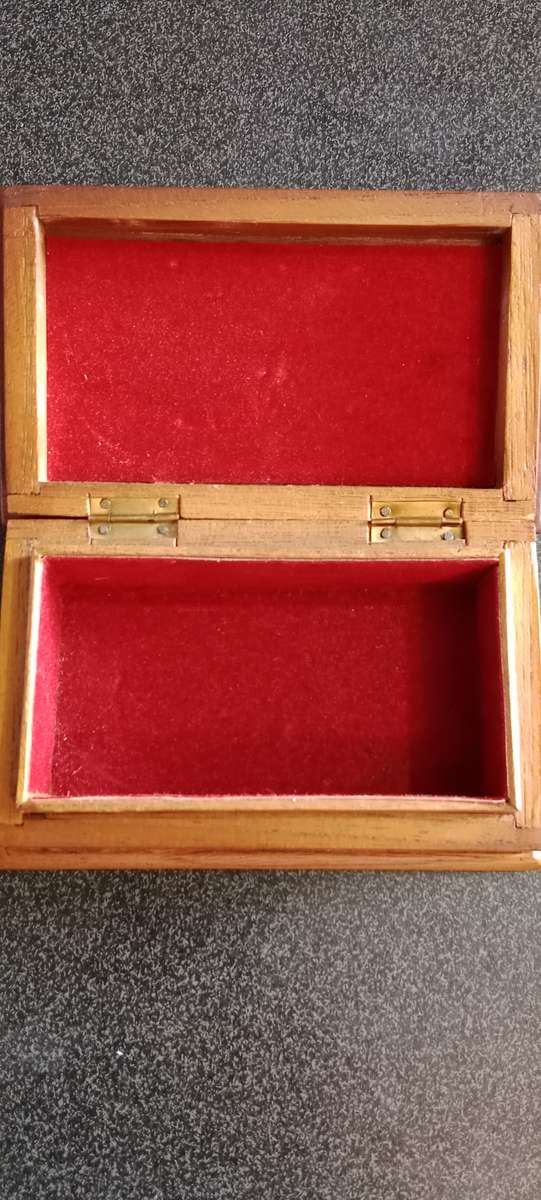 Vintage hand-carved wooden box