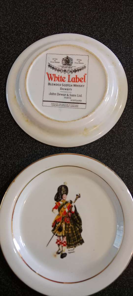 Rare Porcelain Coasters - John Dewar White Horse Whisky