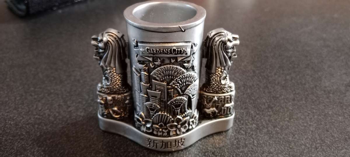 Singapore Souvenir Merlion toothpick, fork, fork stand