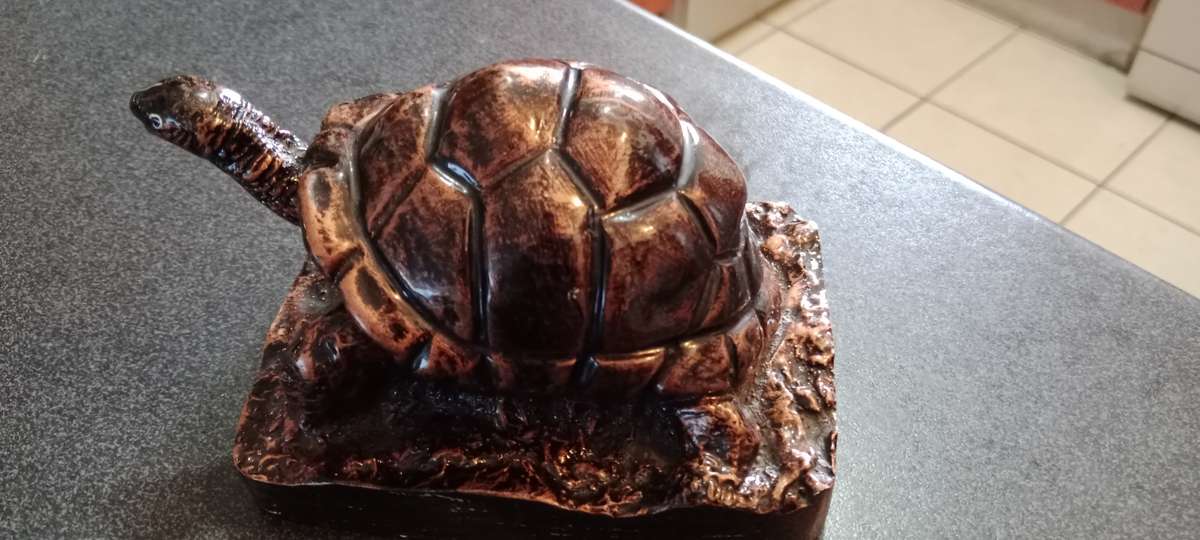Vintage Tortious Sculpture from Seychelles