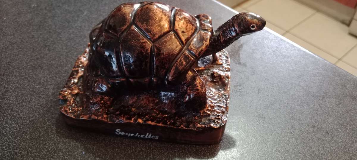 Vintage Tortious Sculpture from Seychelles