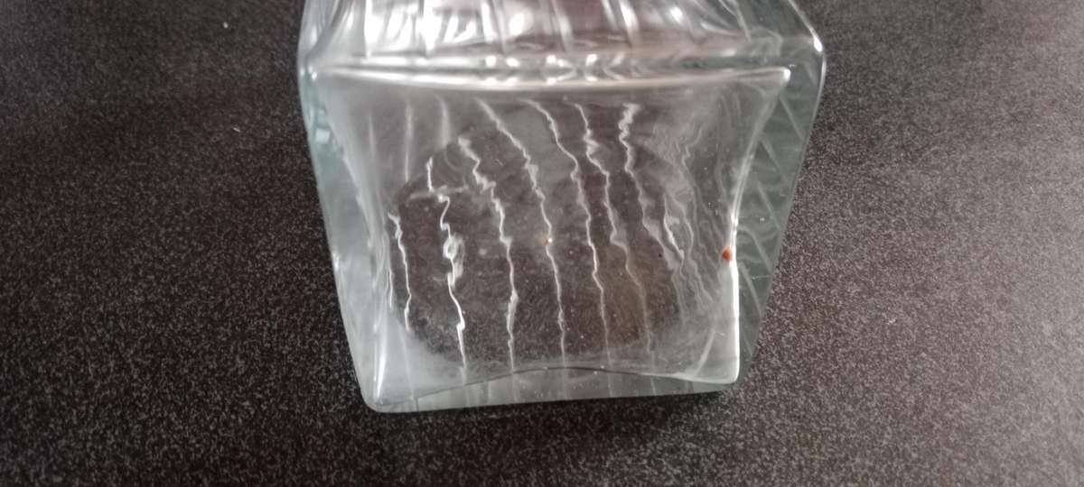 Vintage Square Clear Crystal Diamond Cut 10" Decanter