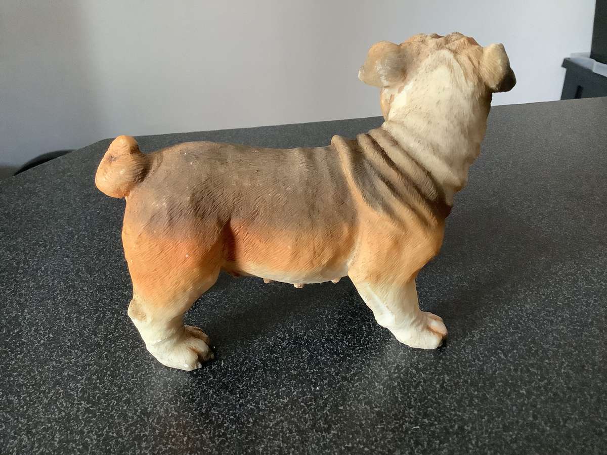 Vintage English Bulldog Statue Decor Art