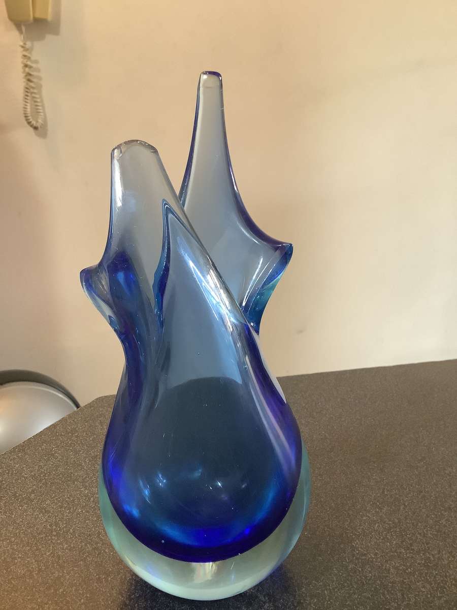 Vintage Murano Tall sommerso Flower Vase