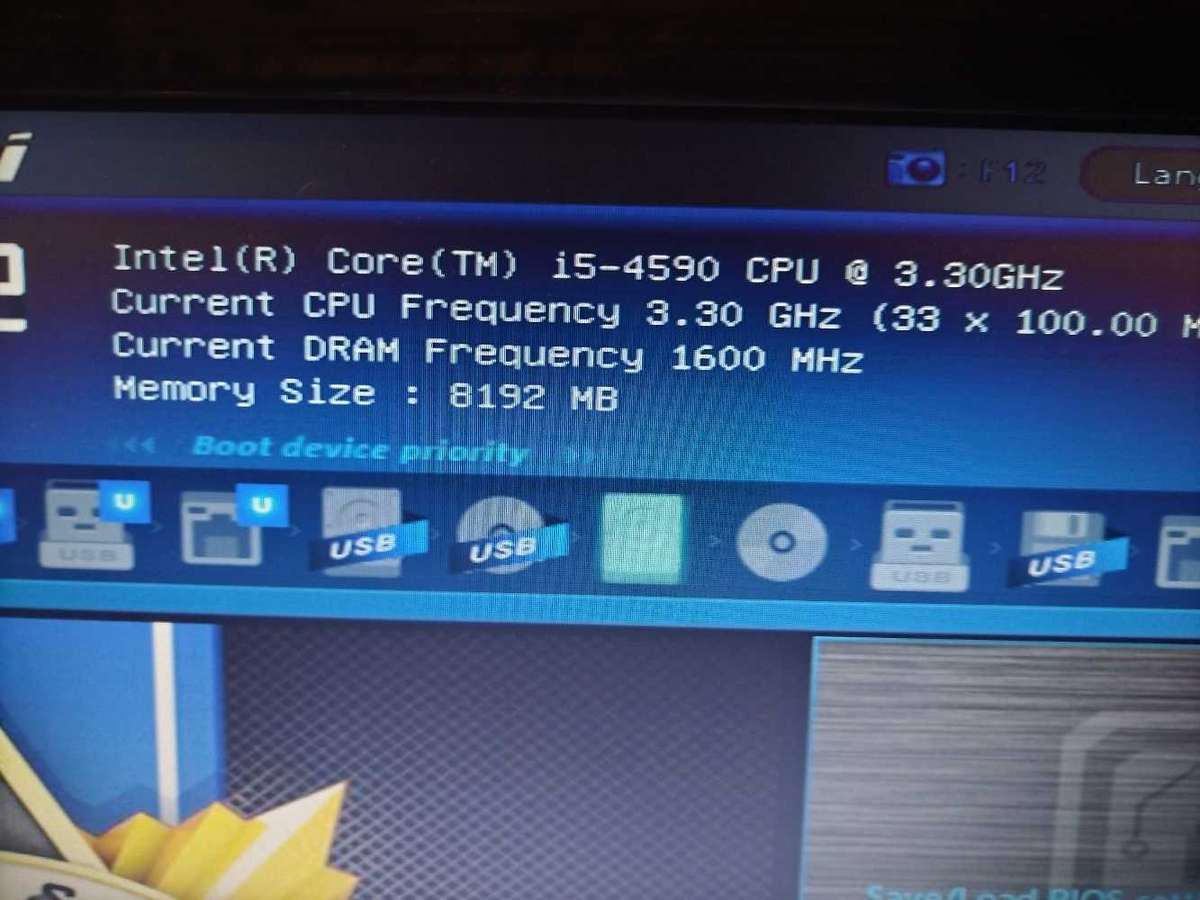 MSI H81, i5, 8gb ddr3 memory combo