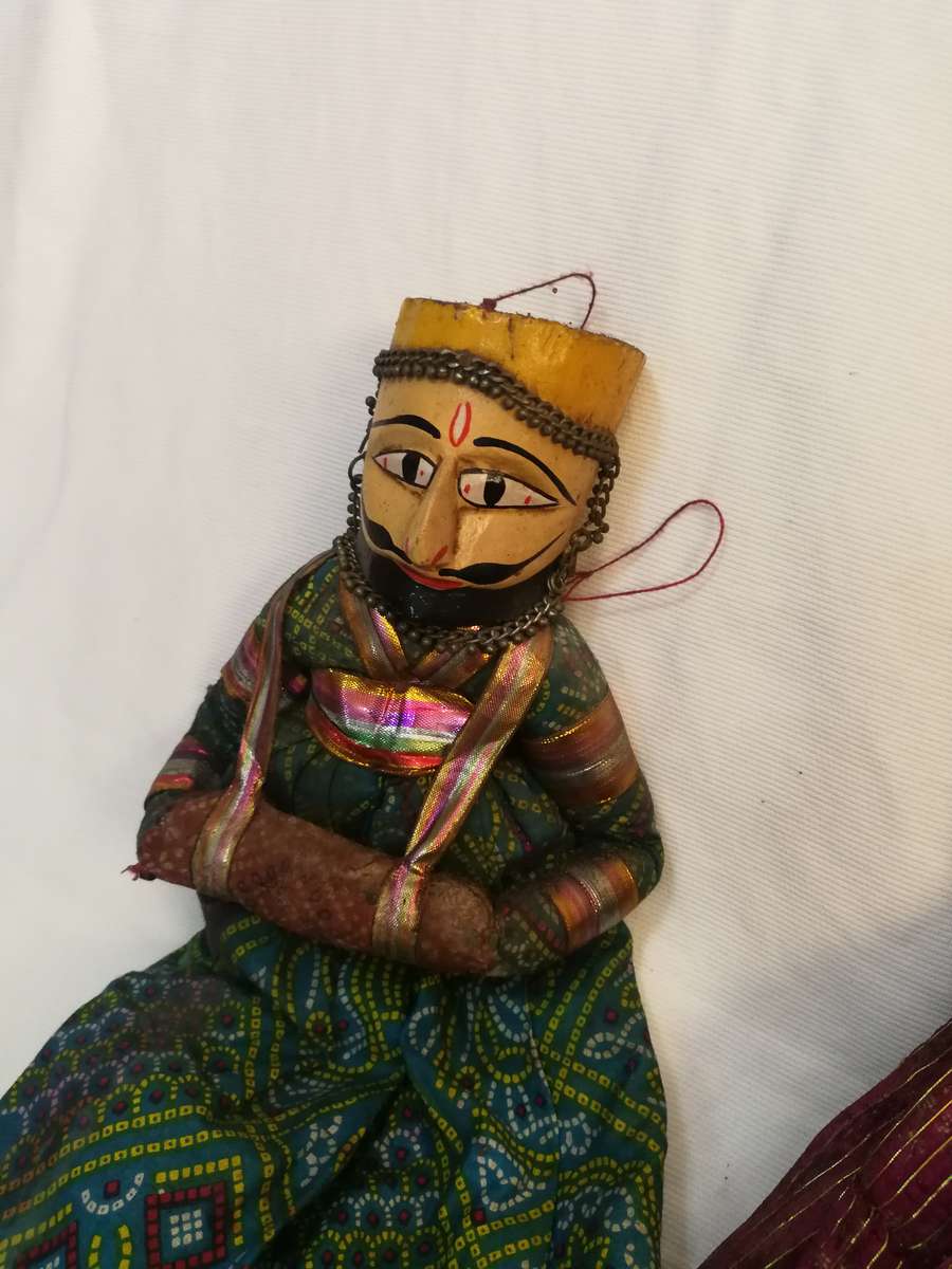 Handmade Rajasthani Cloth Puppets: Traditional Indian- Vintage