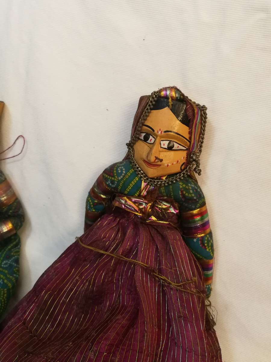 Handmade Rajasthani Cloth Puppets: Traditional Indian- Vintage