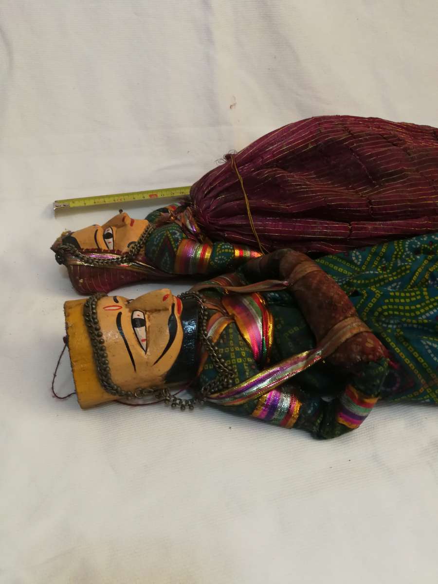 Handmade Rajasthani Cloth Puppets: Traditional Indian- Vintage