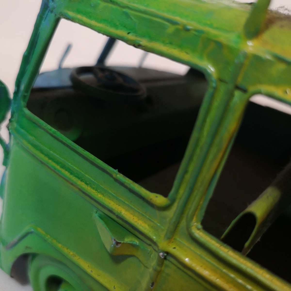 Volkswagen Surf Bus Handmade Metal Microbus- Vibrant Handpainted 30cm