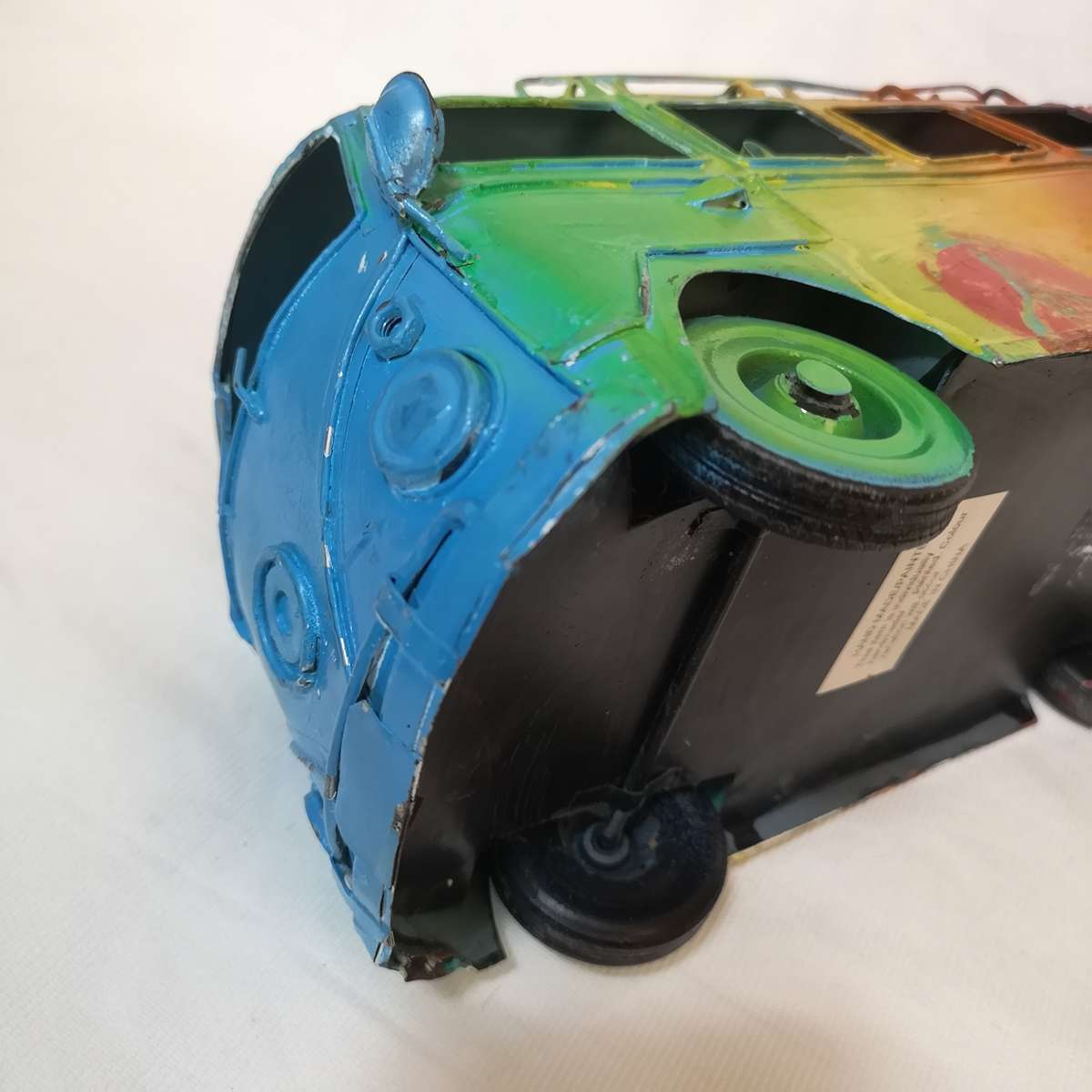 Volkswagen Surf Bus Handmade Metal Microbus- Vibrant Handpainted 30cm