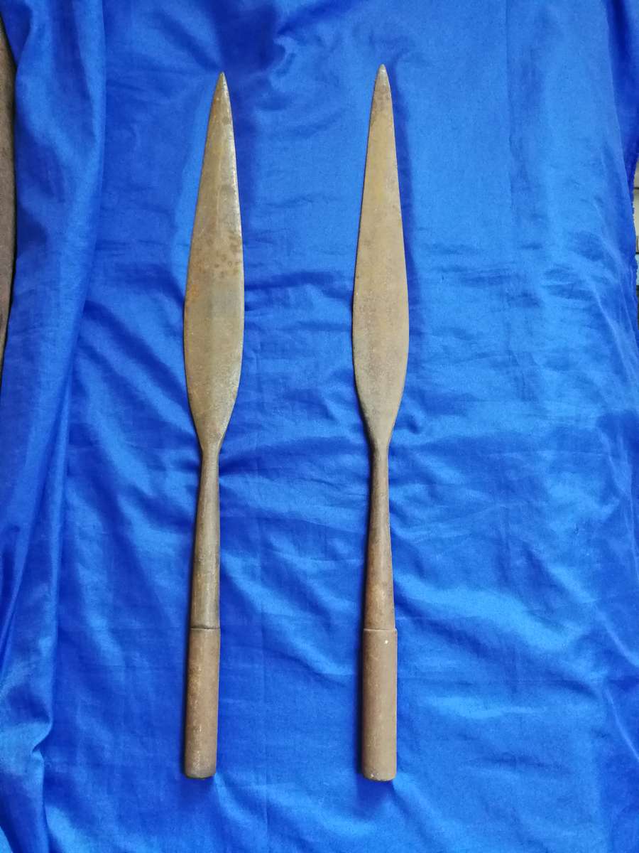 Zulu Spears, handmade. Was found. Sold as a set.