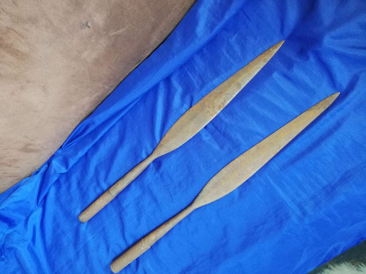 Zulu Spears, handmade. Was found. Sold as a set.