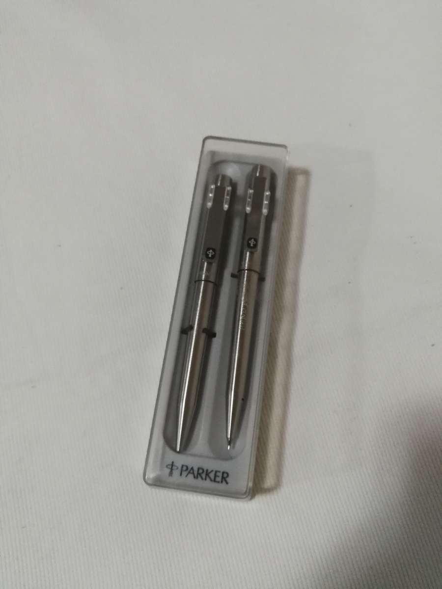 Parker 25 Set Stainless Steel Ballpoint & Pencil Set In Original Case