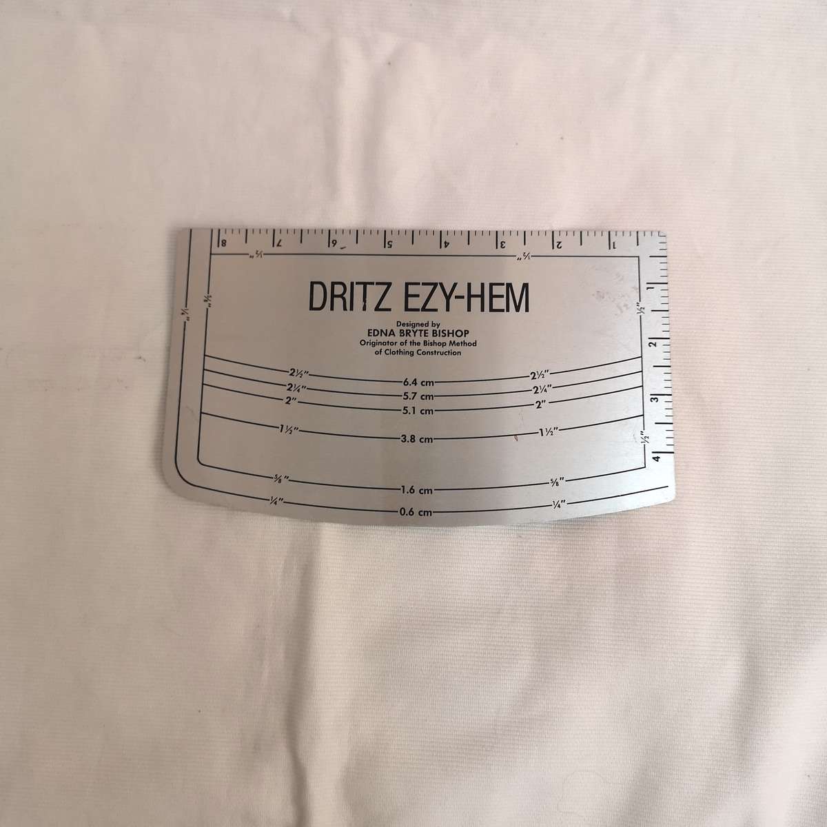 Dritz Ezy Hem Gauge Metric Measurements Tool Edna Bryte Bishop- Vintage