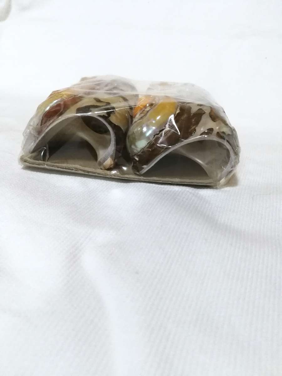 Serviette holders made from polished Turban Shells