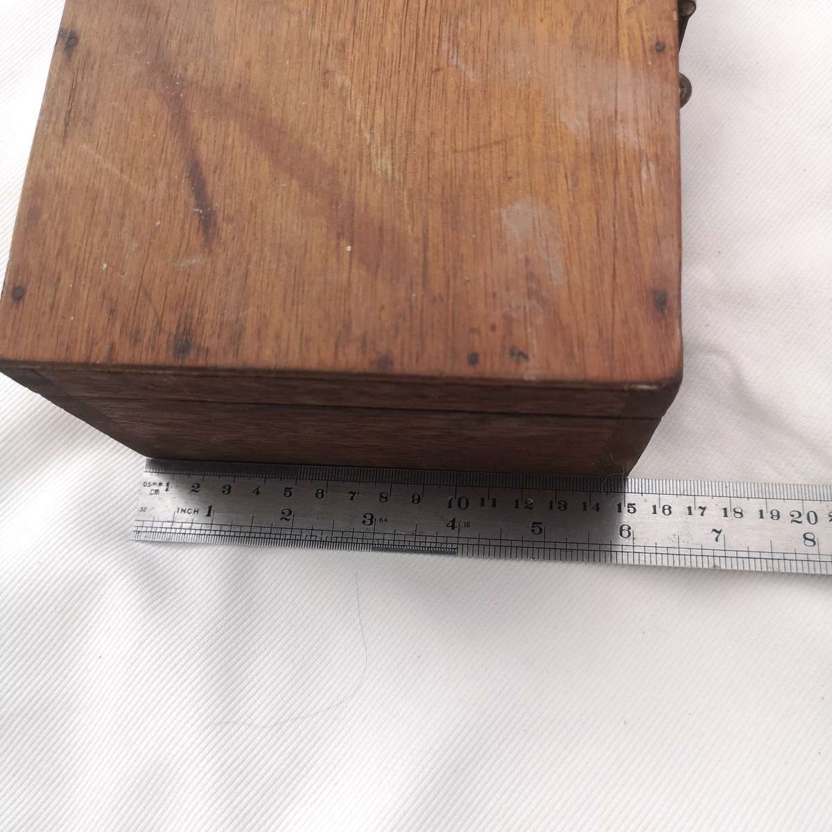 VINTAGE HAND MADE WOOD TOOL BOX- LOCKABLE