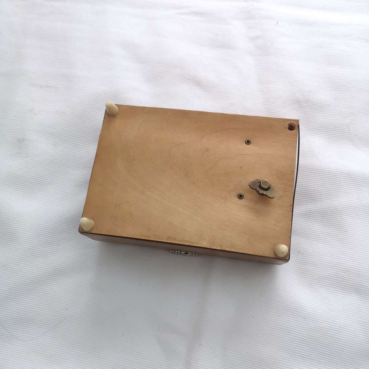 Antique Ricordo Di Napoli marquetry wood bronze music box Jewellery Box- Restoration Piece