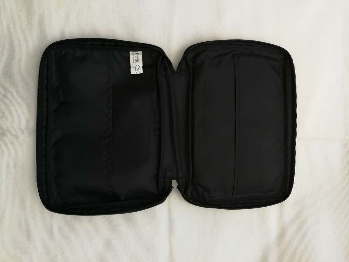 Black Bible Cover With Letter Print, Storage Bag, Handbag For Books Or Manuals Protection Travel