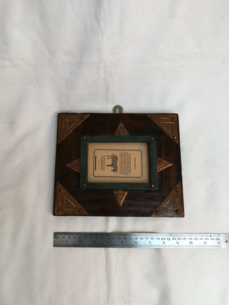 Frame Africa set of 3 Solid Handmade- Wood and metal frames- Sold as a set
