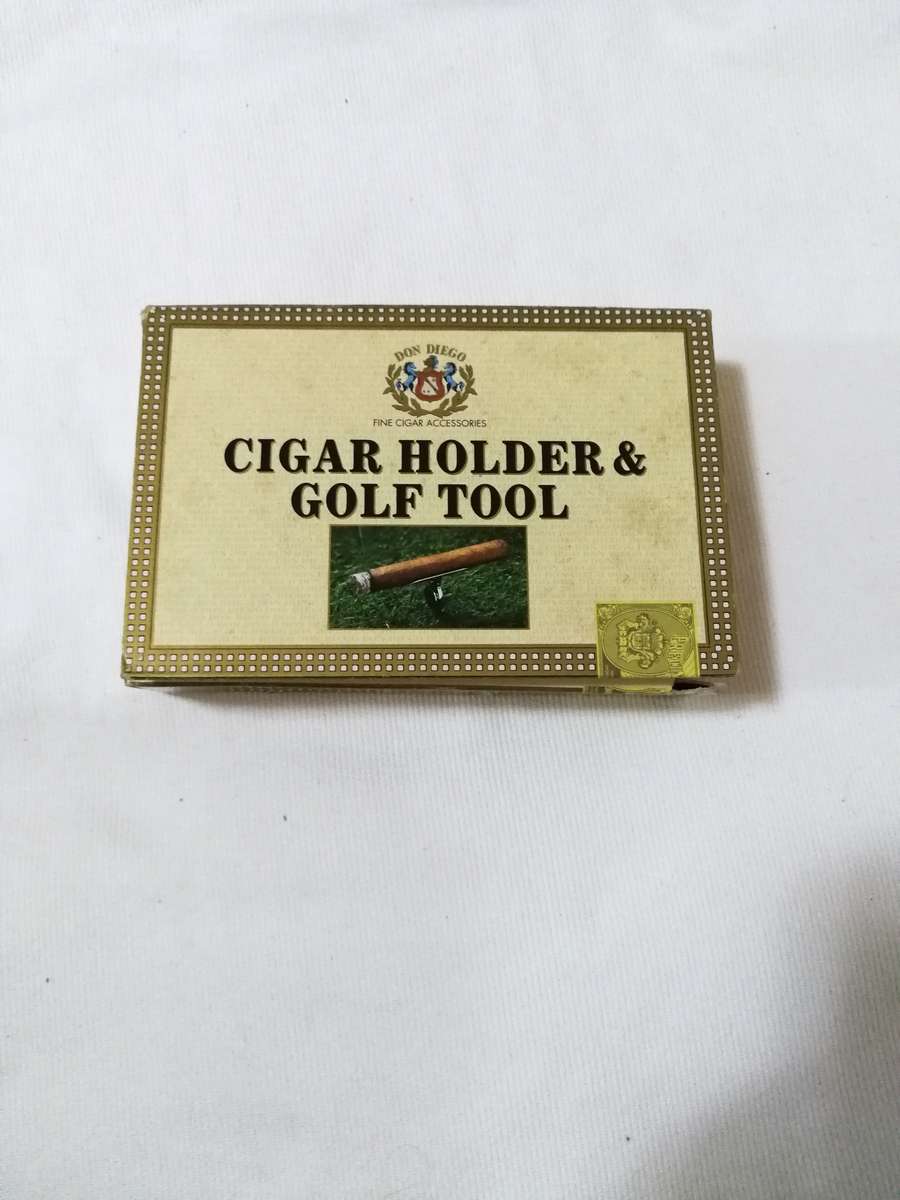 Don Diego Cigar Holder & Golf Tool Ball Marker Chrome Plated Robusto 90s Unused