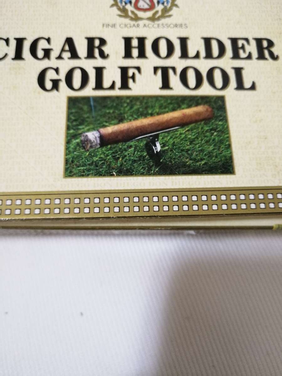 Don Diego Cigar Holder & Golf Tool Ball Marker Chrome Plated Robusto 90s Unused