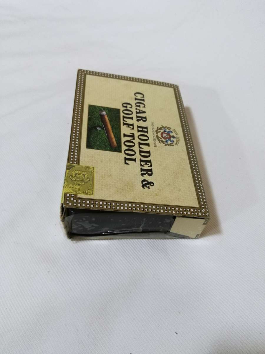 Don Diego Cigar Holder & Golf Tool Ball Marker Chrome Plated Robusto 90s Unused