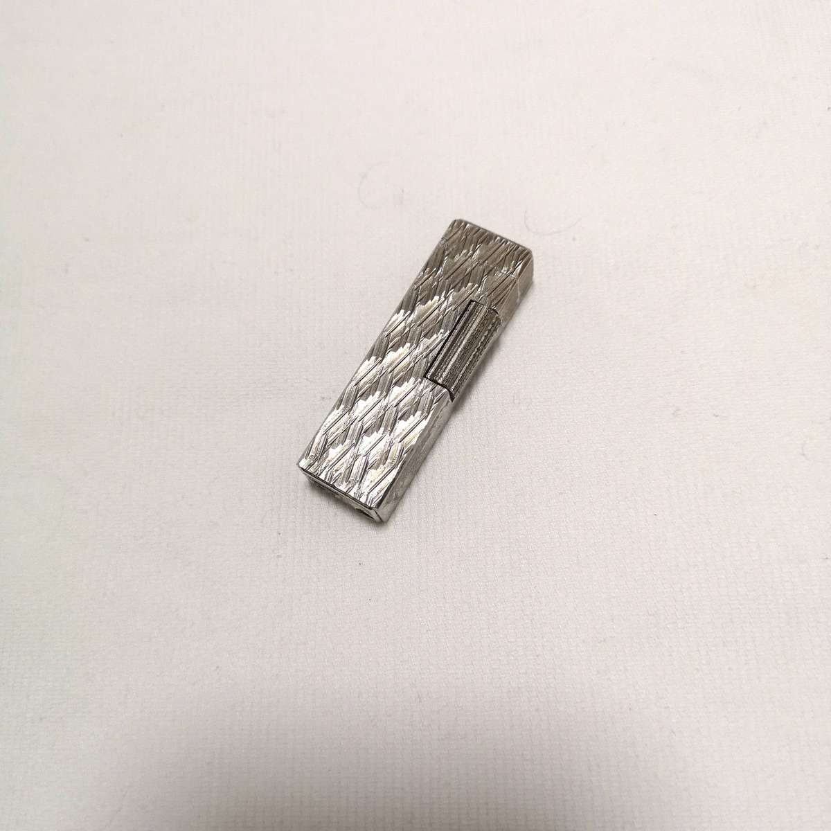 Vintage WIN Silver Tone Textured Metal Cigarette Cigar Lighter 2.5" *UNTESTED*