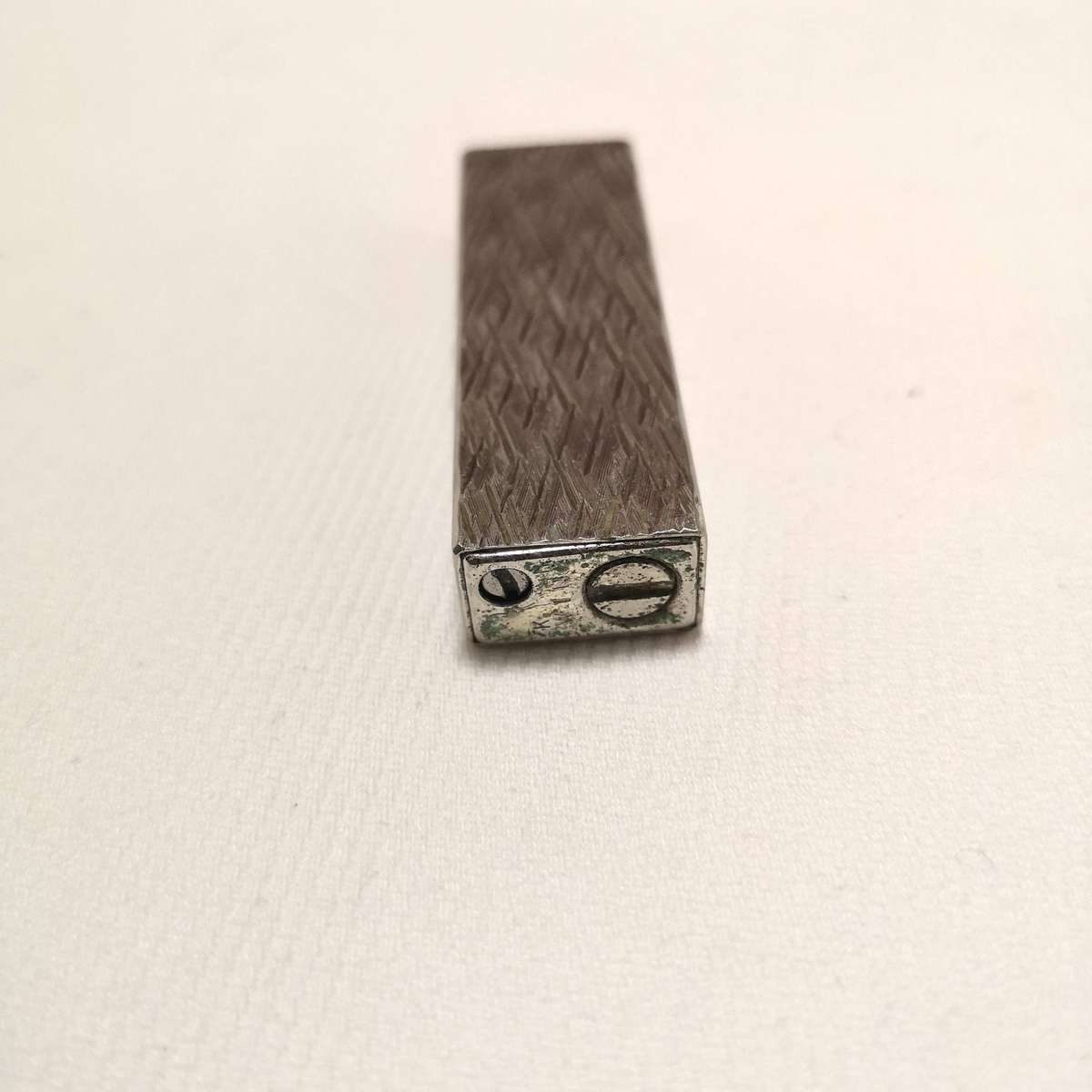 Vintage WIN Silver Tone Textured Metal Cigarette Cigar Lighter 2.5" *UNTESTED*