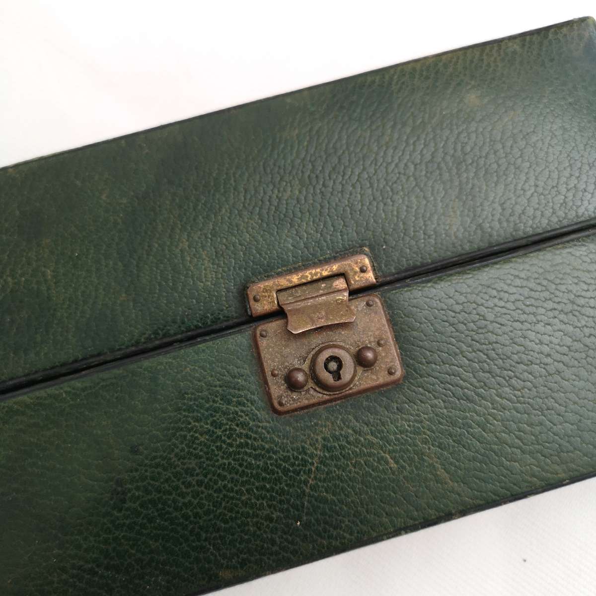 Vintage Travel Leather Jewellery Case