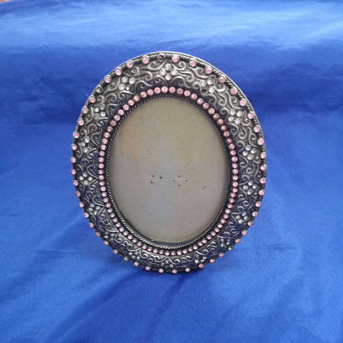 Ornate Oval Pewter Photo frame