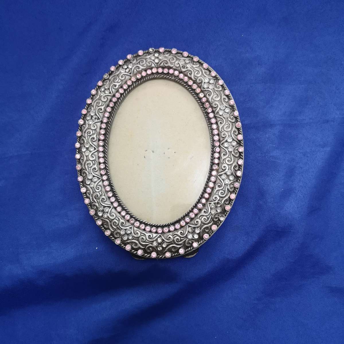 Ornate Oval Pewter Photo frame