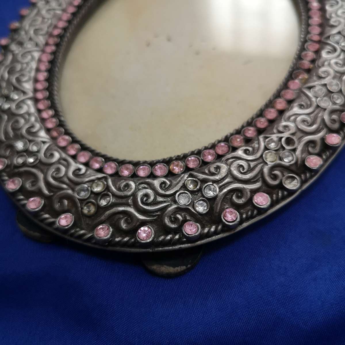 Ornate Oval Pewter Photo frame