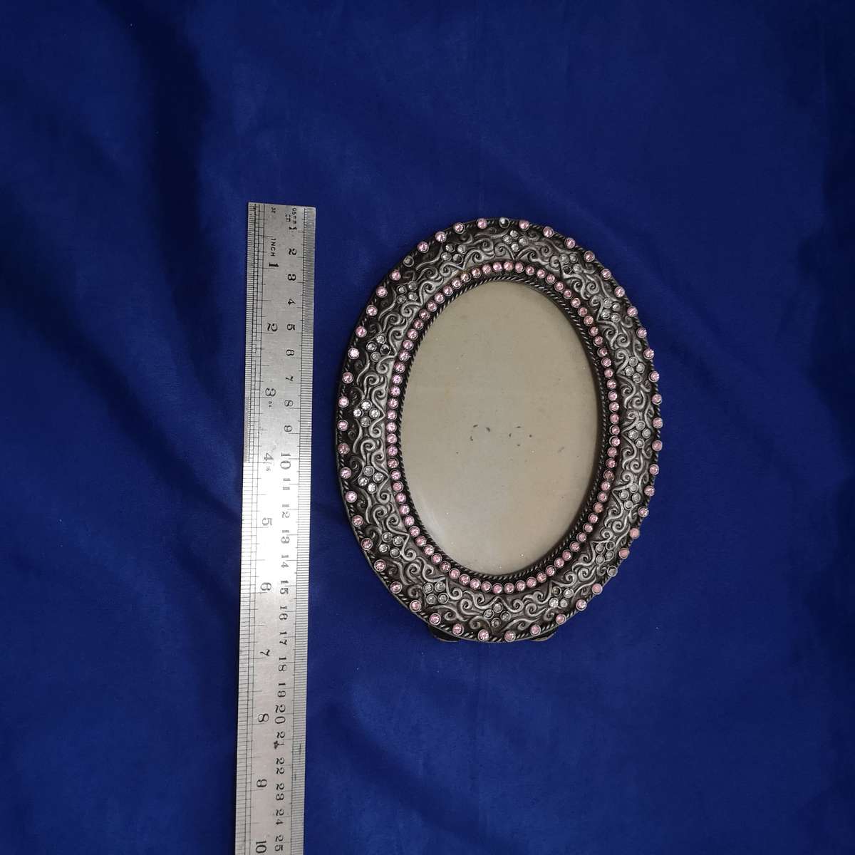 Ornate Oval Pewter Photo frame