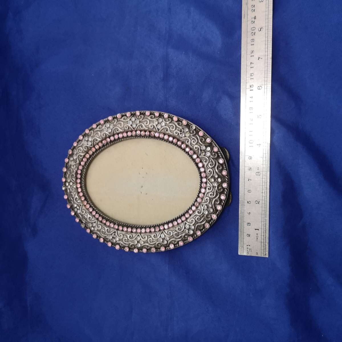 Ornate Oval Pewter Photo frame