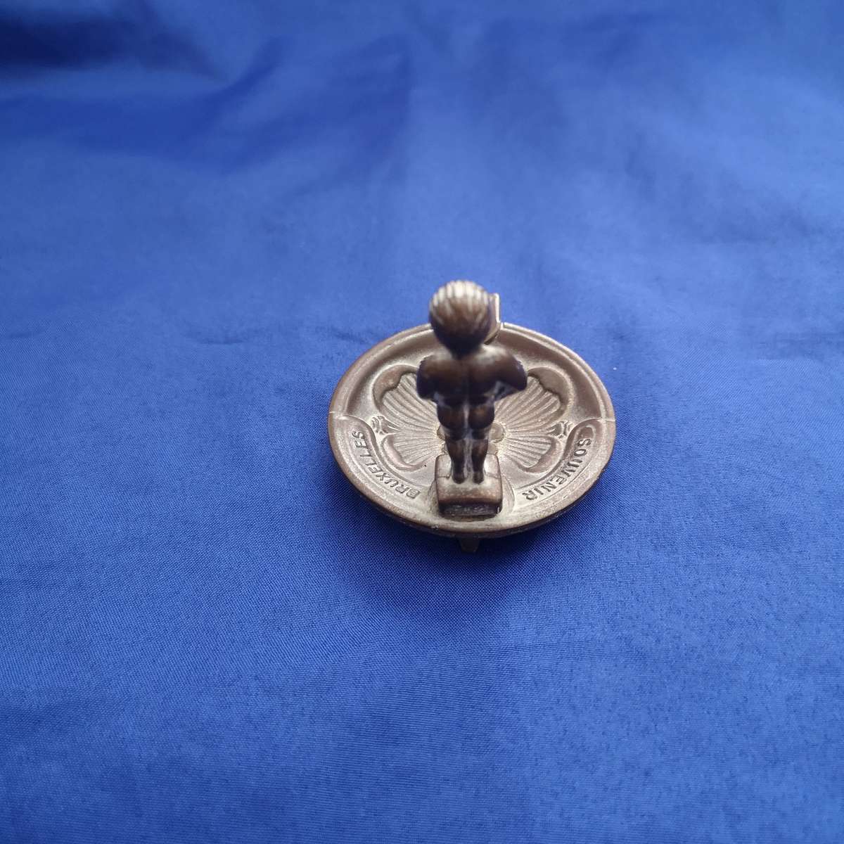 Vintage Brass Manneken Pis Bruxelles Ashtray Depose Souvenir Ashtray