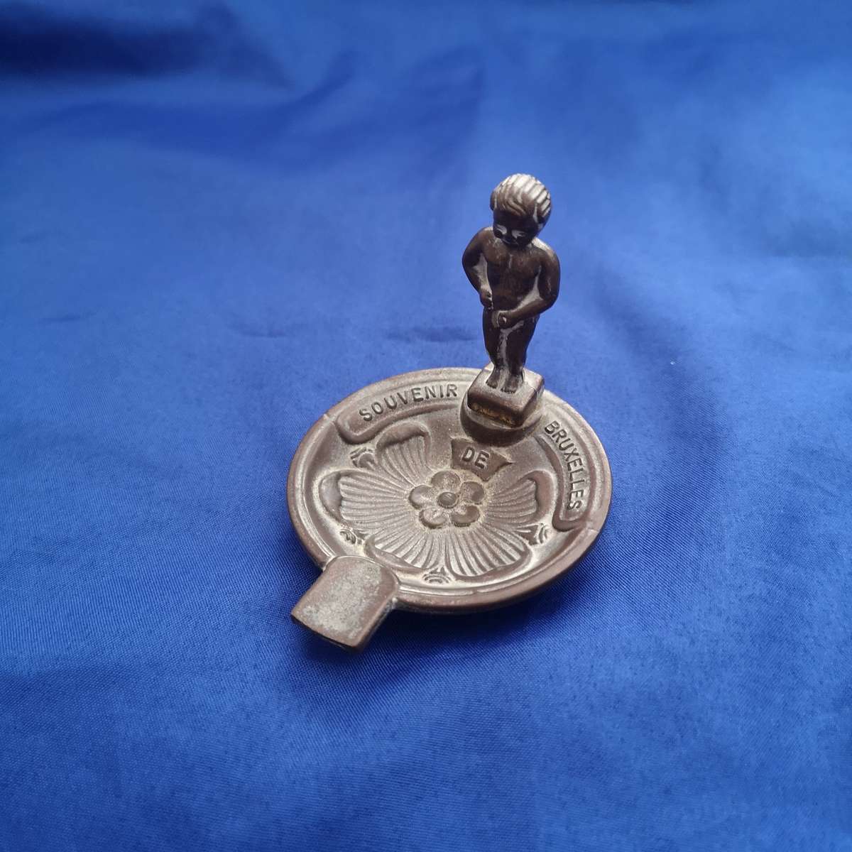 Vintage Brass Manneken Pis Bruxelles Ashtray Depose Souvenir Ashtray
