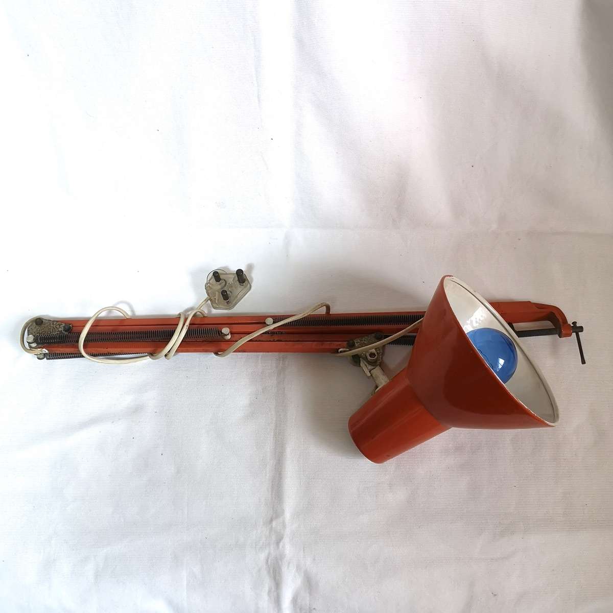 Vintage Desk light- "SUPERLITE" Bright Orange