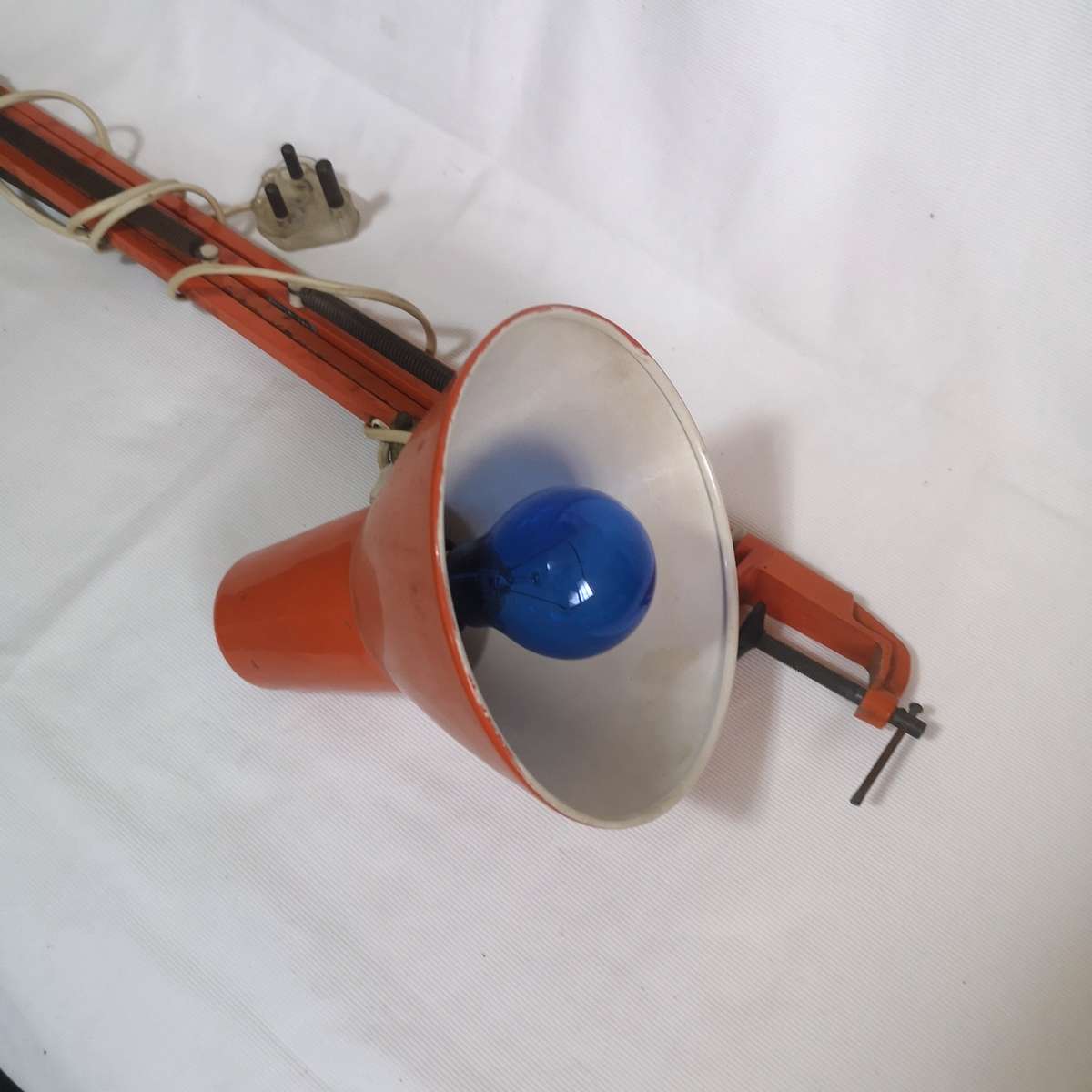 Vintage Desk light- "SUPERLITE" Bright Orange