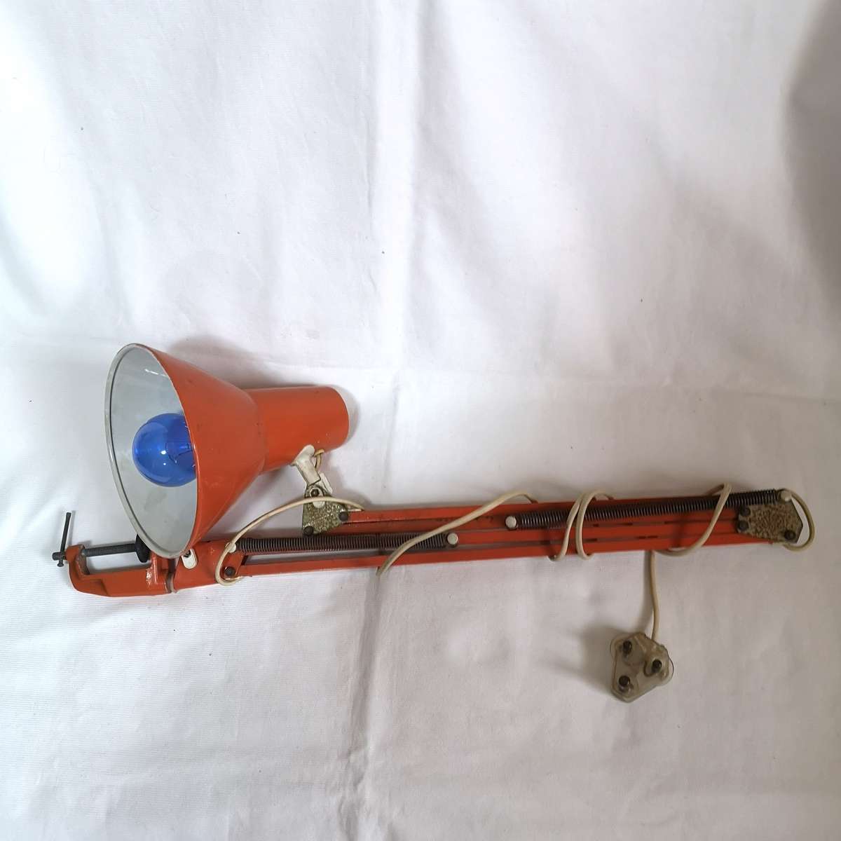 Vintage Desk light- "SUPERLITE" Bright Orange