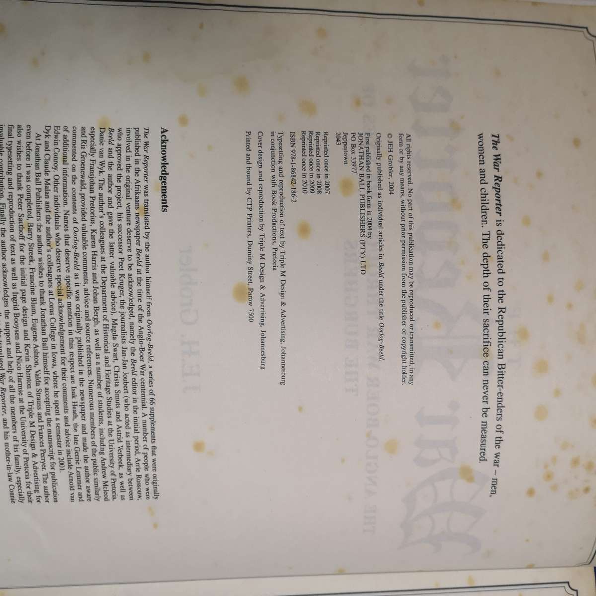 Anglo Boer war Through Pictures- The War Reporter