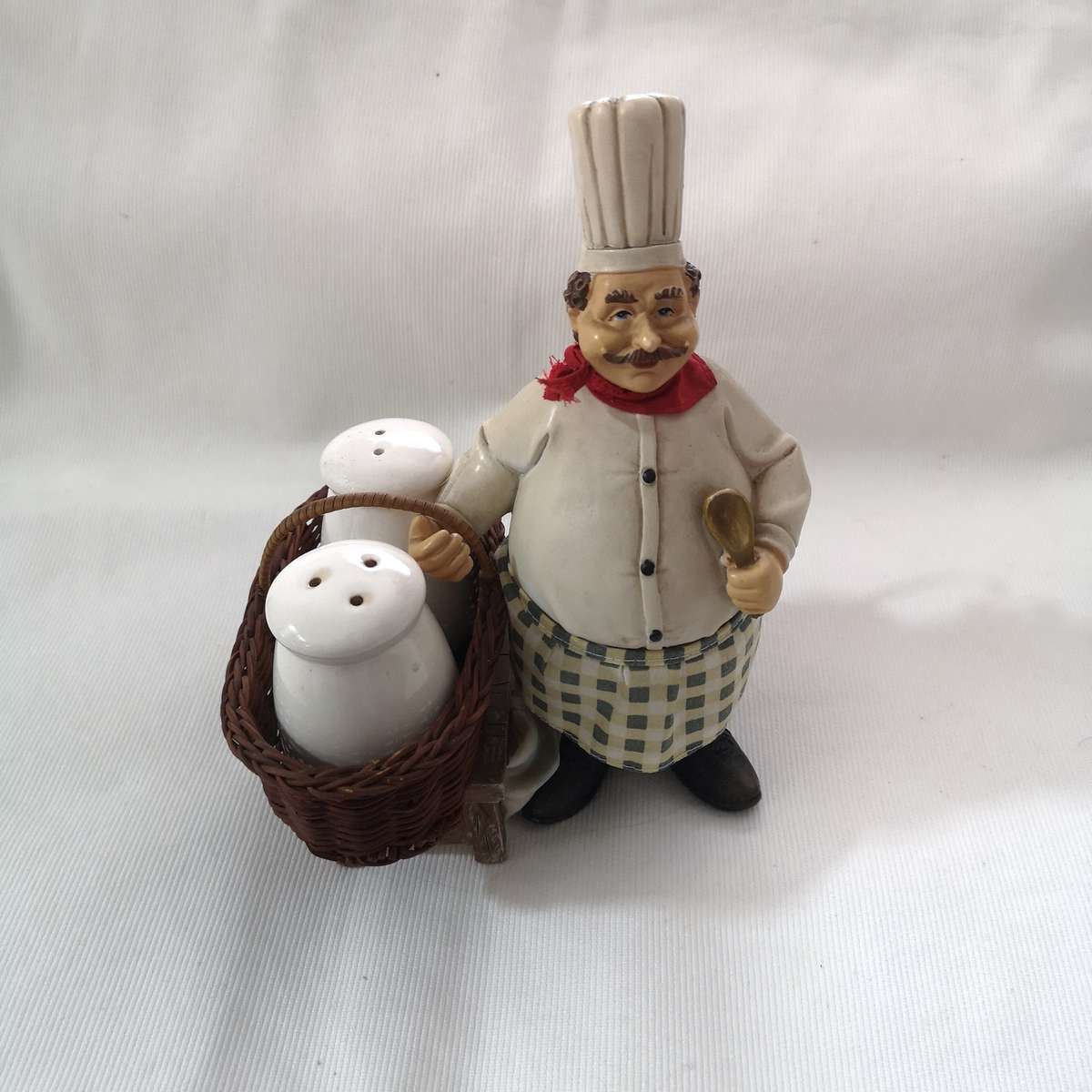 Italian Chef Figurine Figure Ornament Statue Model Salt & Peper Restaurant Home Decor