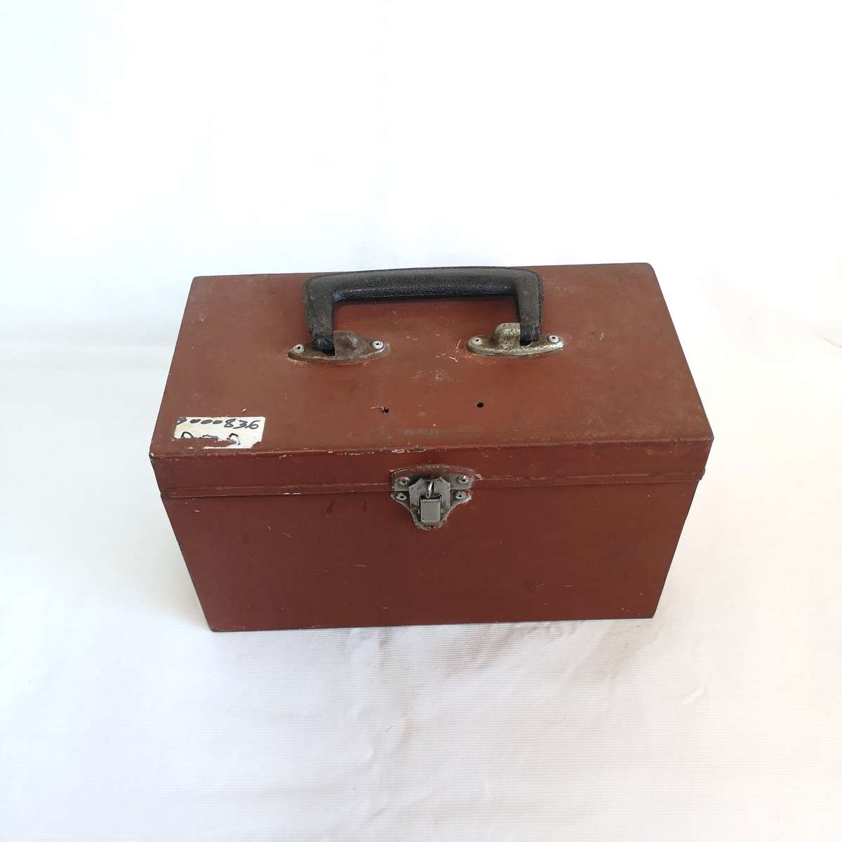 Vintage Red Metal Toolbox