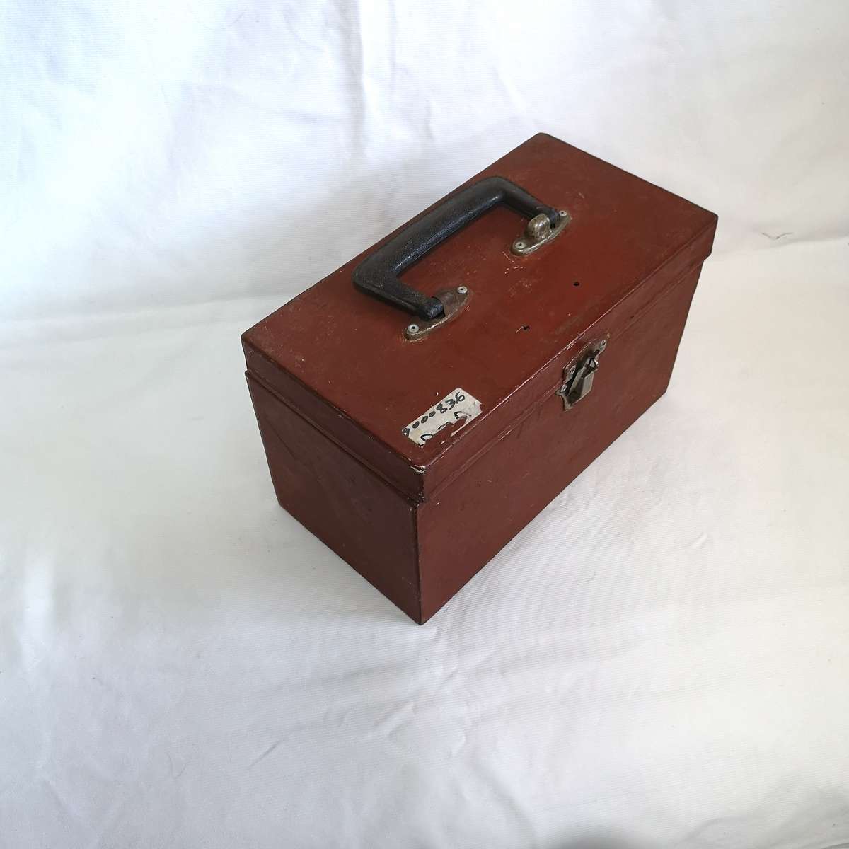Vintage Red Metal Toolbox