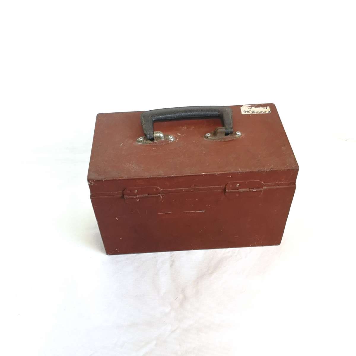 Vintage Red Metal Toolbox