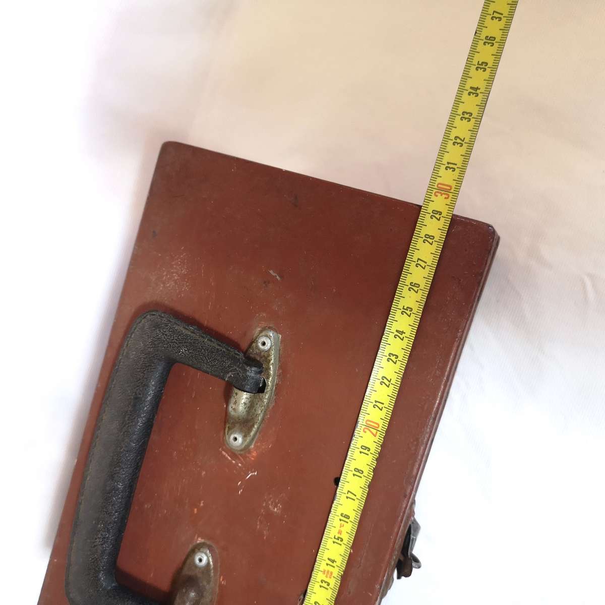 Vintage Red Metal Toolbox