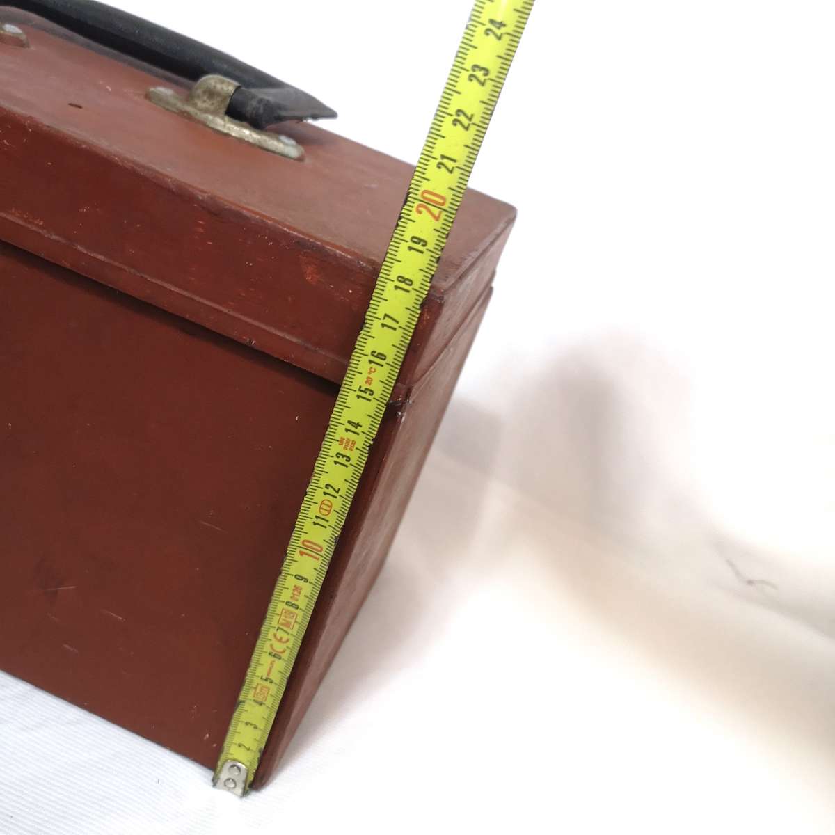 Vintage Red Metal Toolbox